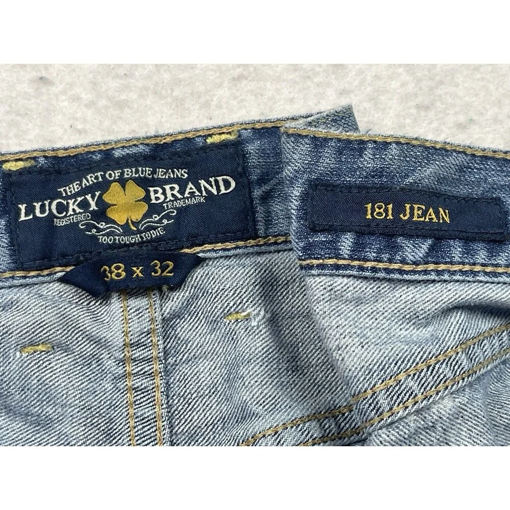 Lucky Brand 181 Men’s 38x32 Dungarees Relaxed Straight Fit Denim Jeans